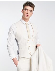 Twisted Tailor - Pegas - Gilet da abito bianco sporco