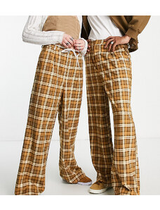 Reclaimed Vintage Inspired - Pantaloni larghi unisex a quadri-Multicolore