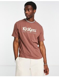 Kickers - T-Shirt marrone con logo