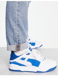 Puma - Slipstream - Sneakers bianche con dettagli in camoscio blu-Multicolore