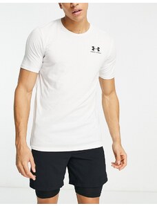 Under Armour - T-shirt bianca con logo-Grigio
