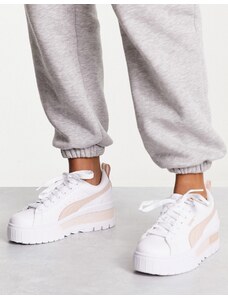 PUMA - Mayze - Chunky sneakers bianche e rosa-Bianco