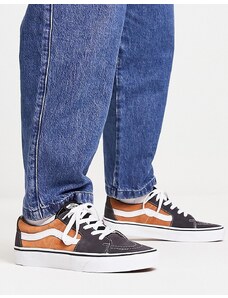 Vans - SK8-Low - Sneakers basse arancioni e nere-Verde