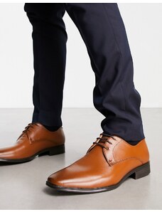Office - Micro - Scarpe stringate in pelle color cuoio-Marrone
