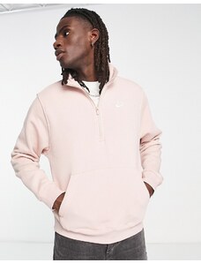 Nike Club - Pile rosa Oxford con zip corta