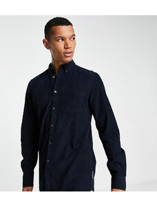 French Connection Tall - Camicia a maniche lunghe in velluto a coste blu navy