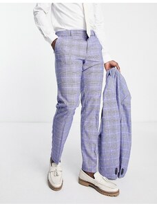 New Look - Pantaloni da abito skinny blu navy a quadri