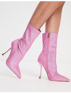 SIMMI Shoes Simmi London - Paolo - Stivali a calza rosa glitterati
