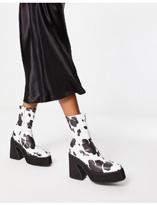 Koi Footwear Koi - Holy - Stivali con tacco multicolore con stampa pezzata e suola spessa