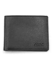 Portafoglio in vera pelle da uomo con porta carte di credito ALV by Alviero Martini - AL000P1602 Nero