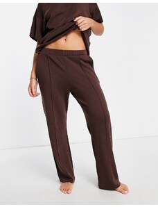 Lindex - Pantaloni premium in lana con fondo ampio marrone