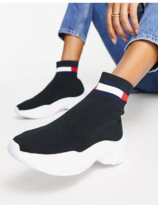 Tommy Jeans - Sneakers a calza nere-Nero