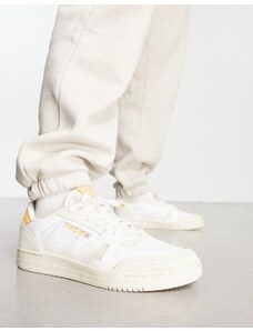 Reebok - LT Court - Sneakers bianche e arancioni-Bianco