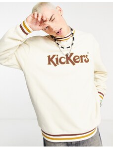 Kickers - Felpa bianco sporco con logo