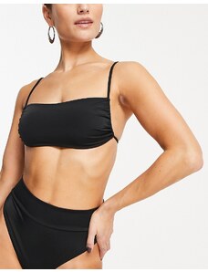 Weekday - Aqua - Top bikini a fascia nero