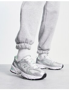 New Balance - 530 - Sneakers verde menta e metallizzate-Argento