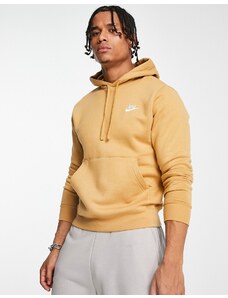 Nike Club - Felpa con cappuccio color oro