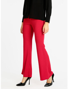 Solada Pantaloni a Zampa Da Donna Eleganti Rosso Taglia Unica