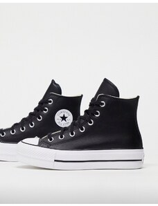 Converse - Chuck Taylor All Star Hi Lift - Sneakers alte in pelle nera-Nero