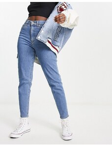 Levi's - Mom jeans a vita alta lavaggio chiaro-Blu