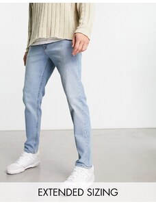 ASOS DESIGN - Jeans affusolati blu lavaggio chiaro