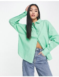 Pieces - Camicia ampia verde