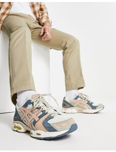 Asics - Gel-Nimbus 9 - Sneakers unisex bianche, rosa e blu-Multicolore