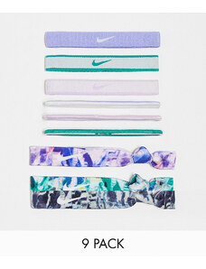 Nike - Confezione da 9 fasce miste viola
