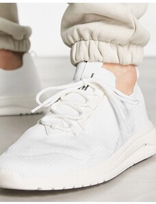 Pull&Bear - Sneakers da corsa in maglia bianca - In esclusiva per ASOS-Bianco