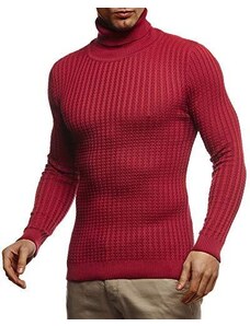 Leif Nelson Maglione Uomo Felpa a Maglia Collo a Scialle LN-5385