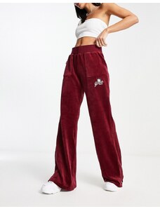Guess Originals x Betty Boop - Pantaloni rossi in velour in coordinato-Rosso