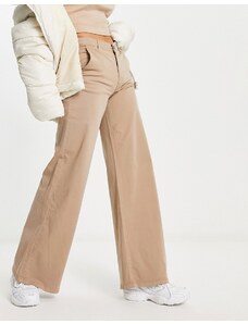Urban Classics - Pantaloni a vita alta con fondo ampio beige-Neutro