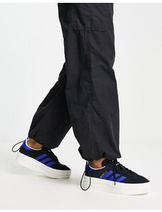 adidas Originals - Gazelle Bold - Sneakers nere e blu con suola platform-Black