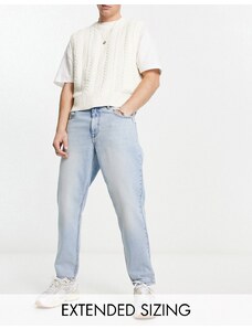 ASOS DESIGN - Jeans rigidi classici anni '90 lavaggio chiaro blu