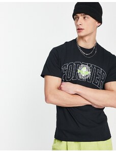 HUF - Torch MMXXII - T-shirt a maniche corte nera con stampa del logo-Nero