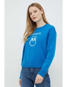 Pinko maglione in lana donna colore blu
