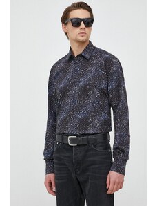 Karl Lagerfeld camicia in cotone uomo colore nero