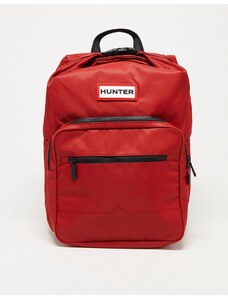 Hunter - Pioneer - Zaino in nylon rosso con clip grande sulla parte superiore