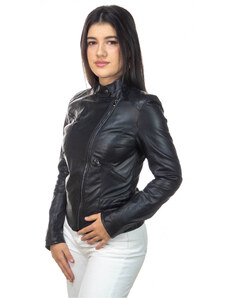 Leather Trend Raff - Chiodo Donna Nero in vera pelle