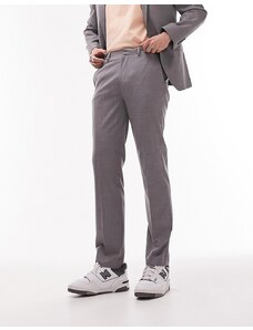 Topman - Pantaloni da abito slim elasticizzati grigi-Grigio