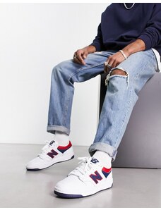 New Balance - 480 - Sneakers bianche, rosse e blu navy-Bianco