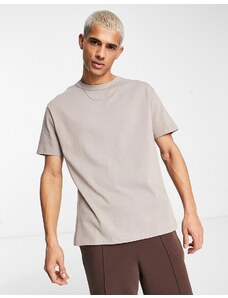 ASOS DESIGN - T-shirt comoda in tessuto pesante beige-Neutro