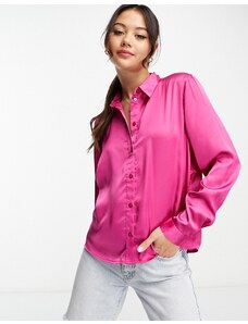 JDY - Camicia in raso rosa acceso