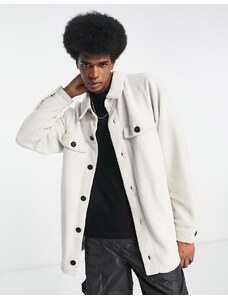 Nike - Camicia giacca leggera in pile bianco sporco chiaro-Neutro