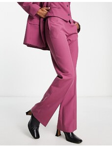 ASOS DESIGN Hourglass - Mix & Match - Pantaloni da abito slim dritti color prugna-Viola