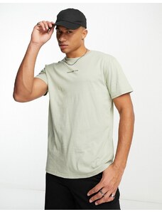 Hollister - T-shirt squadrata oversize con logo centrale verde salvia