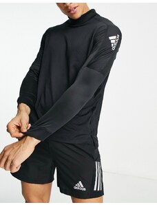 adidas performance adidas - Training Strength Warm - T-shirt a maniche lunghe nera accollata-Black