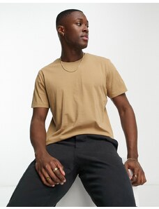 Selected Homme - T-shirt in cotone beige-Neutro
