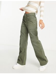 Miss Selfridge - Jeans cargo ampi kaki-Nessun colore