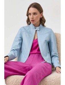 Marella giacca in pelle donna colore blu
